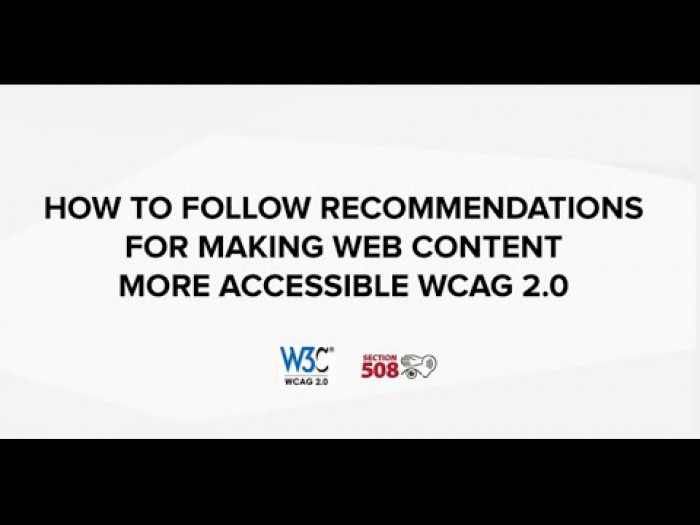 How to follow recommendations for making web content more accessible WCAG 2.0 (Section 508)
